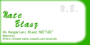 mate blasz business card